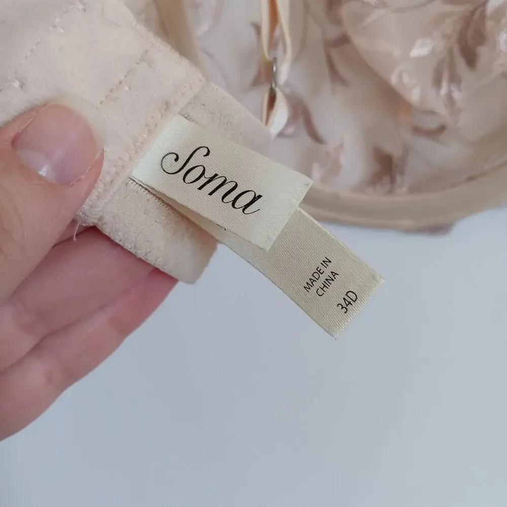 Soma Sensual Lace Bra size 34D